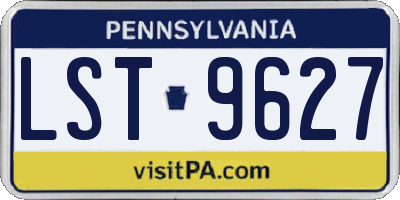 PA license plate LST9627