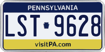 PA license plate LST9628