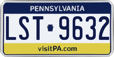 PA license plate LST9632