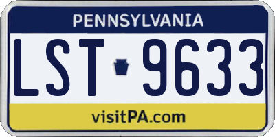 PA license plate LST9633