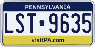 PA license plate LST9635