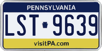 PA license plate LST9639