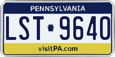 PA license plate LST9640