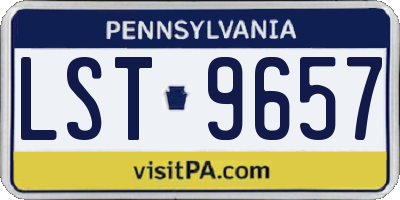 PA license plate LST9657
