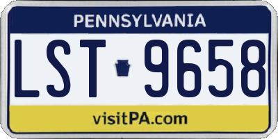 PA license plate LST9658