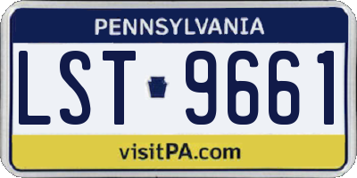 PA license plate LST9661