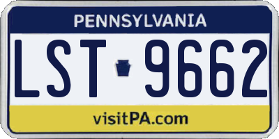 PA license plate LST9662