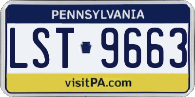 PA license plate LST9663