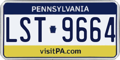 PA license plate LST9664