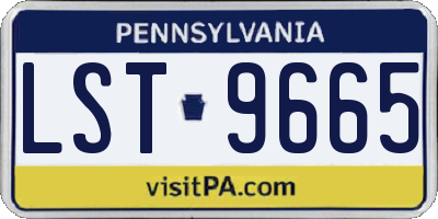 PA license plate LST9665