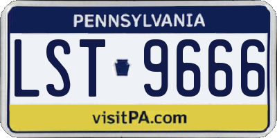 PA license plate LST9666
