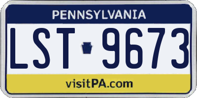 PA license plate LST9673