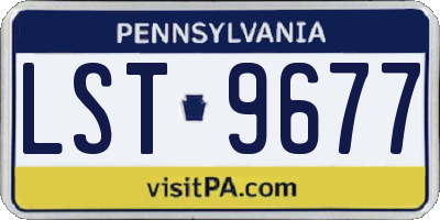 PA license plate LST9677