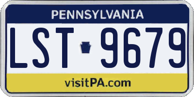 PA license plate LST9679