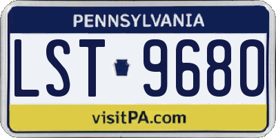 PA license plate LST9680