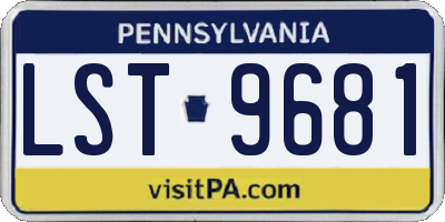 PA license plate LST9681