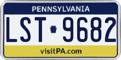 PA license plate LST9682