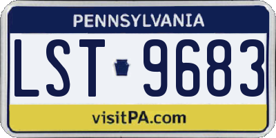 PA license plate LST9683