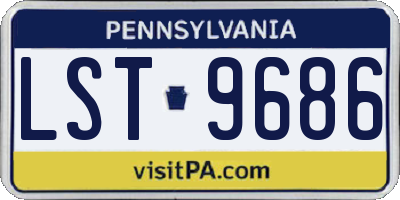 PA license plate LST9686