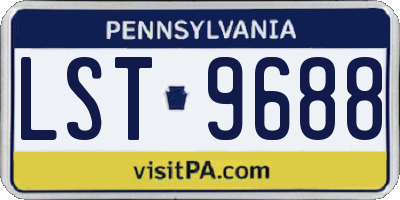 PA license plate LST9688