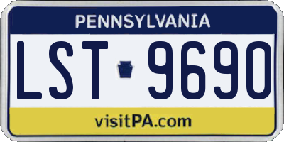PA license plate LST9690