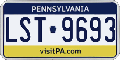 PA license plate LST9693
