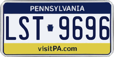 PA license plate LST9696