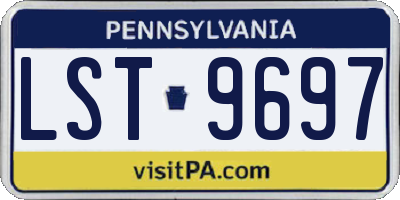 PA license plate LST9697