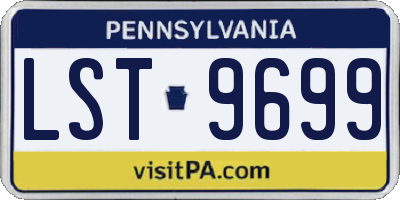 PA license plate LST9699