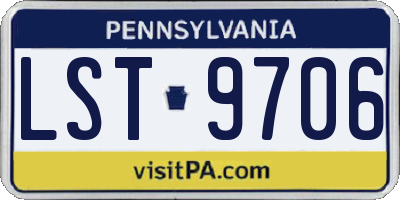 PA license plate LST9706