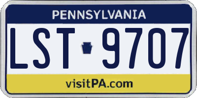 PA license plate LST9707
