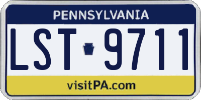 PA license plate LST9711
