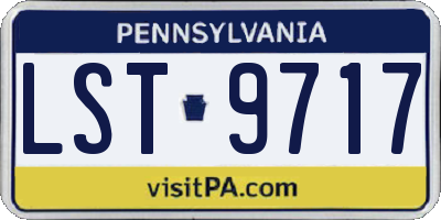 PA license plate LST9717