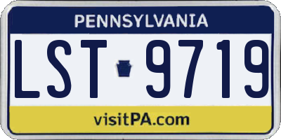 PA license plate LST9719