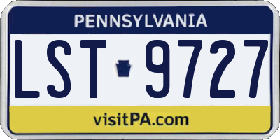 PA license plate LST9727