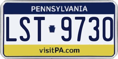 PA license plate LST9730