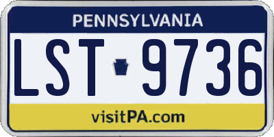 PA license plate LST9736