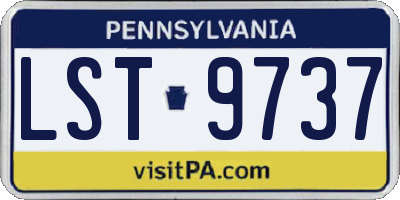 PA license plate LST9737