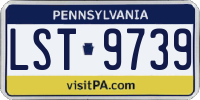 PA license plate LST9739