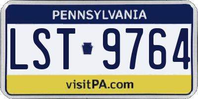 PA license plate LST9764