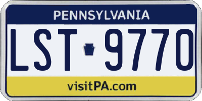 PA license plate LST9770