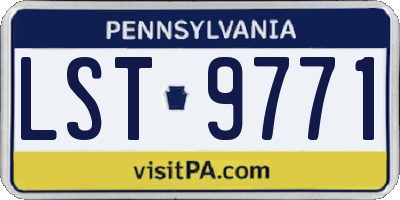 PA license plate LST9771