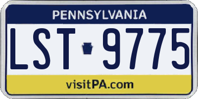 PA license plate LST9775