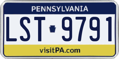 PA license plate LST9791