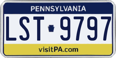 PA license plate LST9797