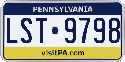 PA license plate LST9798