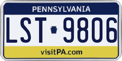 PA license plate LST9806