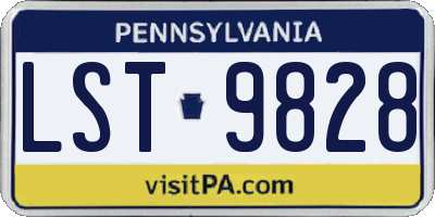 PA license plate LST9828