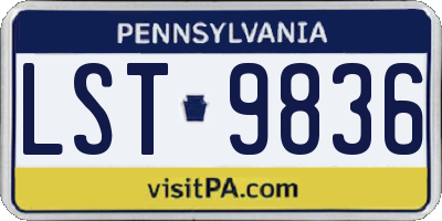 PA license plate LST9836