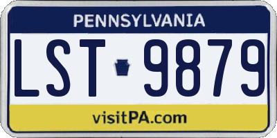 PA license plate LST9879